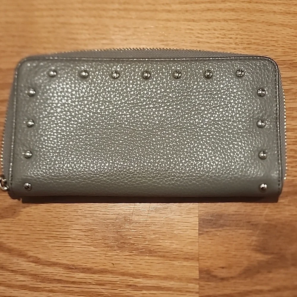 Coach Dark Gray Purse and Wallet Set
